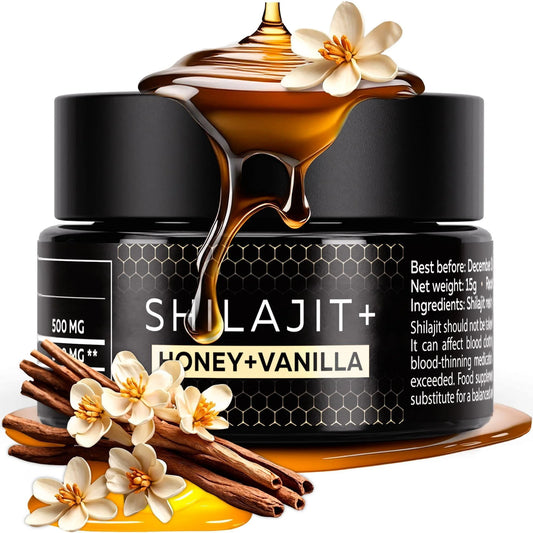 Natural Shilajit Organic Resin Shilajit Vanilla Honey for Men with 85 Trace