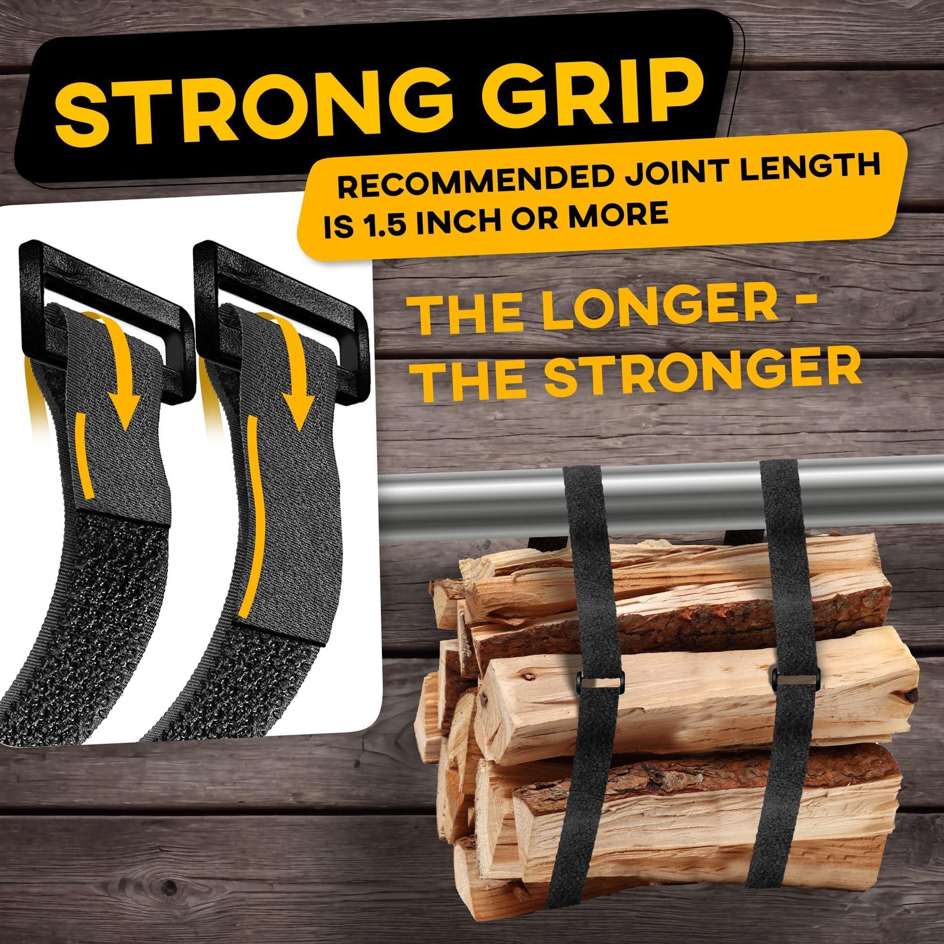 Hook and Loop Cable Straps with 50 Bucklets and 25 Carabineres Reusable