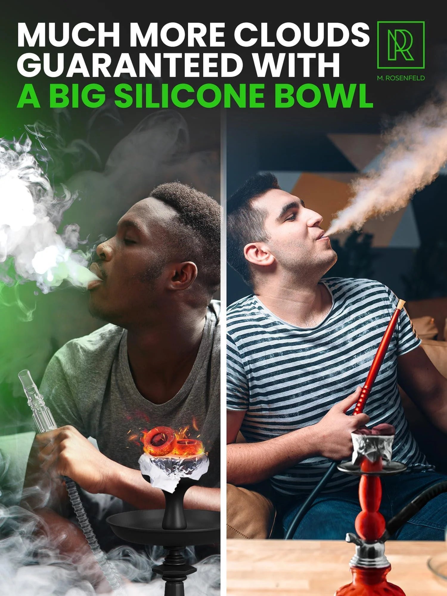 Hookah Set with Everything 4 Hose Black Hookah Set 50X Foil Big Silicone Bowl