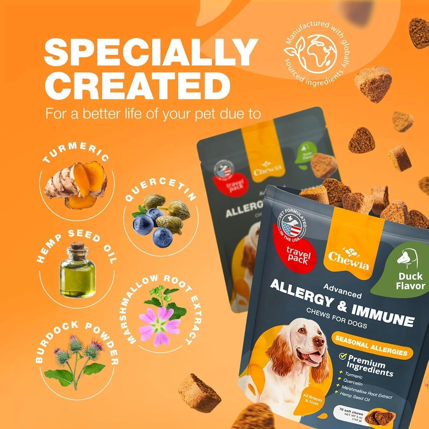 Travel Pack Seasonal Environmental Canine Allergies Support Chews Itch Relief