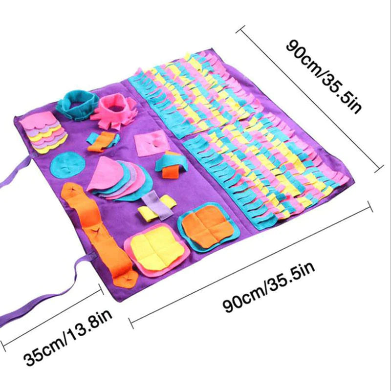 Furryforest Washable Snuffle Smelling Mats for Pet Dogs Anti-Slip Nose Training Blanket Sniffing Pads Dog Puzzle Toys